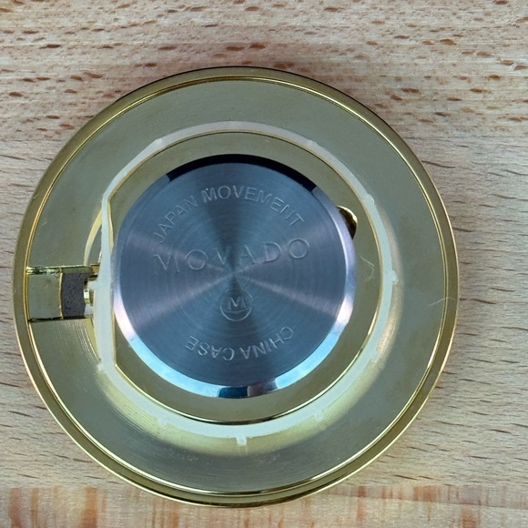 Movado Crystal Pyramid Clock Movado Pyramid Desk Clock with Gold Accents - Picture 12 of 13